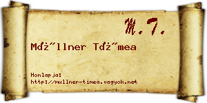 Müllner Tímea névjegykártya